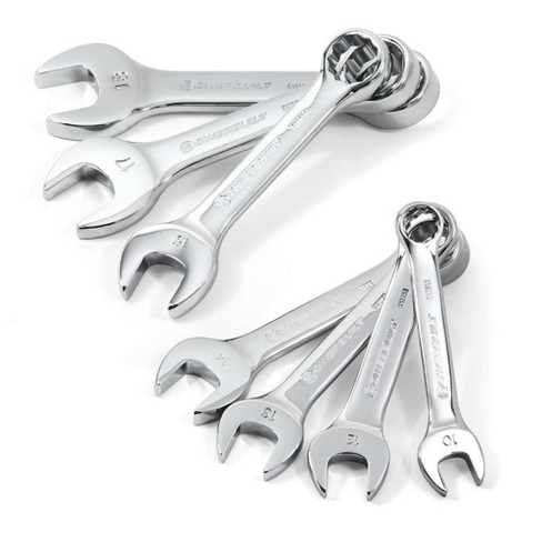 Powerbuilt 7 Piece Metric Stubby Combination Wrench Set : Target