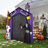 Syemin Decorative Holiday Scene Props Halloween Inflatables Castle Archway Outdoor Decorations, Scary Halloween Ghost Decor, Purple, 94.5"*23.6"*118" - 4 of 4