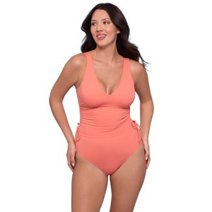 S3 Swim Sculpting Cinched Adjustable One Piece Swimsuit - Sculpt, Support, Smooth - 1 of 3