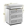 Accent Cabinet Modern with Crystal Inlay for Bedroom 13.8"W - 3irtyhousy - 4 of 4