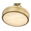 Anders LED Semi-Flush Mount Ceiling Light - 15" Steel Fixture with Alabaster Diffuser - 4 of 4