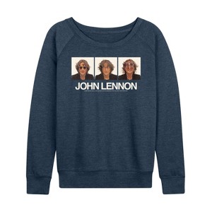 Women's - John Lennon - Glasses Portrait Lightweight French Terry Wide Neck Long Sleeve Shirt - 1 of 4