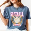 Simply Sage Market Softball Mom Crossed Bats Garment Dyed Tee - 2 of 4