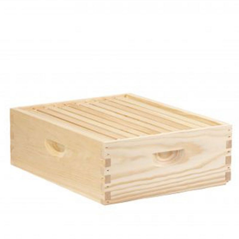 Little Giant 10 Frame Medium Honey Super Beehive Brood Body Wood Box (2 Pack), 2 of 5