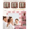 HYLEORY Vanity Set with Mirror, Power Outlet and 10 Lights, Makeup Table with 3 Drawers,3 Color Modes Available for Bedroom - 2 of 4