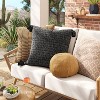 18"x18" Lattice Woven Square Outdoor Throw Pillow Blush - Threshold™ - 2 of 4