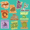 Amphibians Sticker Extra Large Stickers for Adults Funny Adhesives with Memes - Crazy Dog  for Animal Lovers Multi 10 Pieces - 2 of 4