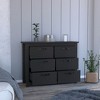 Depot E-Shop Six Drawer Double Dresser, Four Legs, Superior Top, Metal Hardware - 2 of 4
