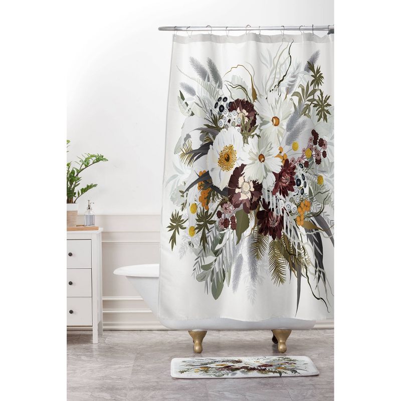Iveta Abolina Ruby Autumn Shower Curtain White - Deny Designs, 4 of 7