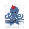 Hudson Baby Infant Boy Cotton Animal Face Hooded Towel, Octopus, One Size - 2 of 2