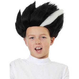 HalloweenCostumes.com  Boy  Mad Scientist Boy's Wig, Black/White - 1 of 2