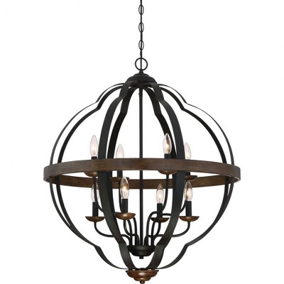 Quoizel Lighting Siren 8 - Light Chandelier in  Marcado Black