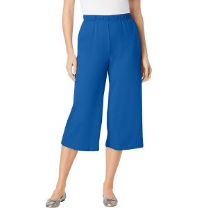 Woman Within Women's Plus Size 7-Day Knit Culotte - 1 of 4