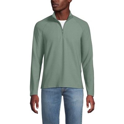Lands' End Men's Long Sleeve Waffle Quarter Zip