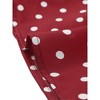 Allegra K Women's Polka Dots Peter Pan Collar Tie Neck Short Sleeve Shirt - 4 of 4