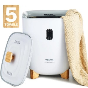VEVOR Bathroom Towel Warmer, 25L Bucket with Auto Shut-Off, Fits Up to 5 Oversized Towels,Blankets,Clothes,Bathrobes,Pajamas & More, Spa-Style Heating - 1 of 4