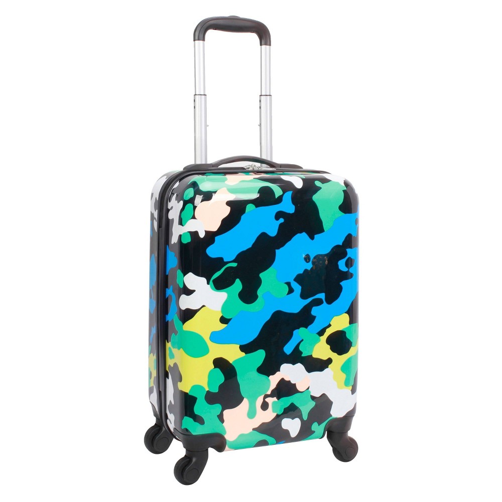Photos - Luggage Crckt Kids' Hardside Carry On Spinner Suitcase - Neon Camo