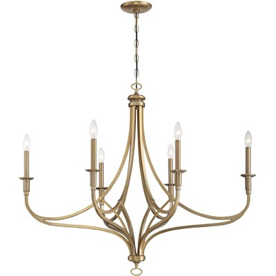 Minka Lavery Brushed Honey Gold Chandelier 40" Wide Modern 6-Light Fixture for Dining Room House Foyer Kitchen Entryway Bedroom