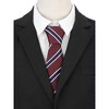 INSPIRE CHIC Men's Stripe Self-Tied Skinny Silk Slim Necktie for Graduation Wedding Party Uniforms 1Pc - 4 of 4