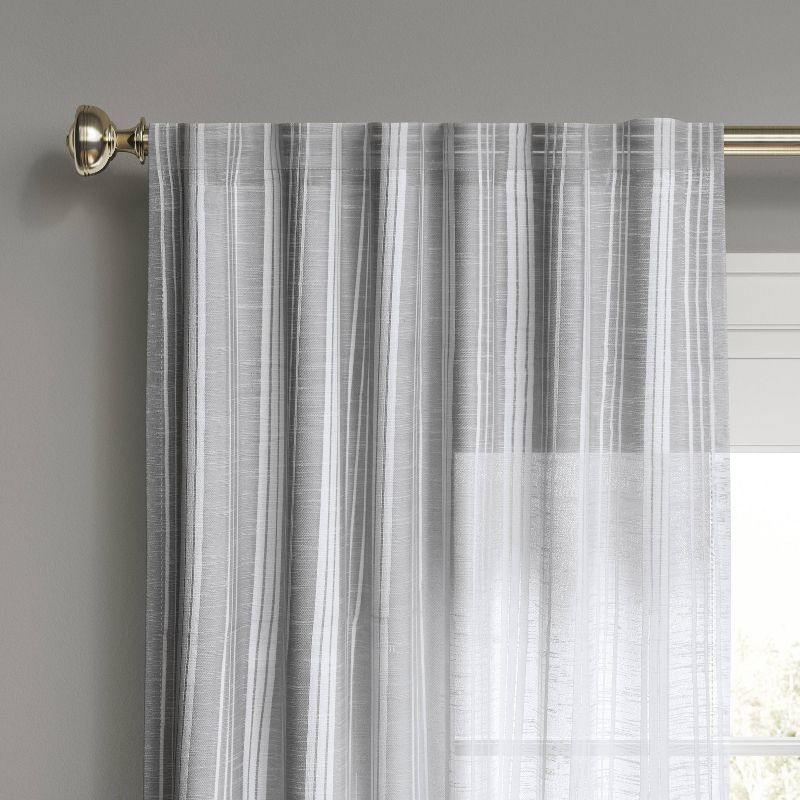 1pc Light Filtering Simple Stripe Window Curtain Panel - Threshold™, 2 of 3