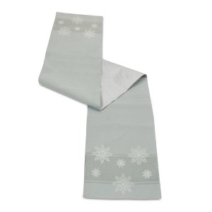 Embroidered Snowflake Runner – 0.25"H – Elegant Holiday Table Accent By Melrose - 1 of 3