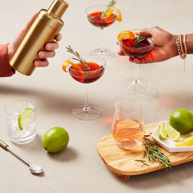 Colorful cocktails for two