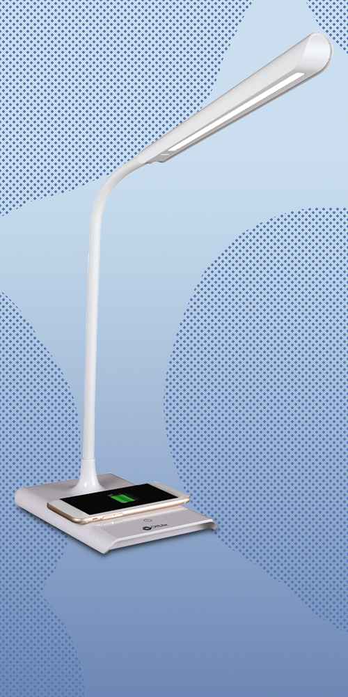 LED Power Up Desk Lamp Wireless Charging (Includes LED Light Bulb) White - OttLite