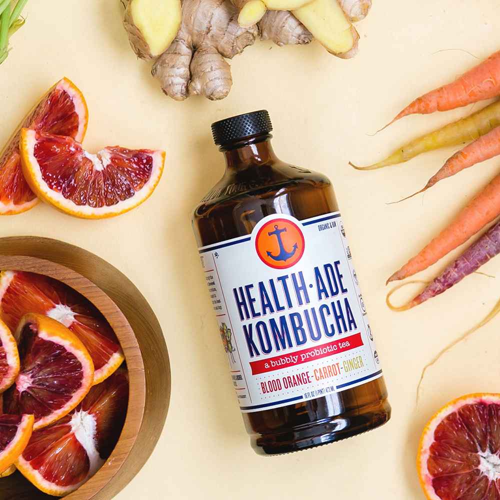 Health-Ade Organic Vegan Blood Orange Carrot Ginger Kombucha - 16 fl oz