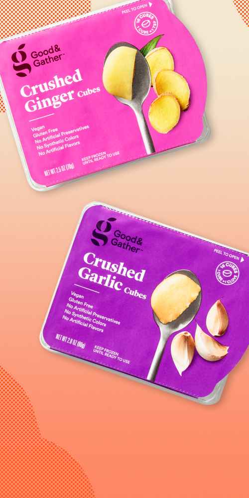 Frozen Crushed Ginger Cubes - 2.5oz - Good & Gather™, Frozen Crushed Garlic Cubes - 2.8oz - Good & Gather™