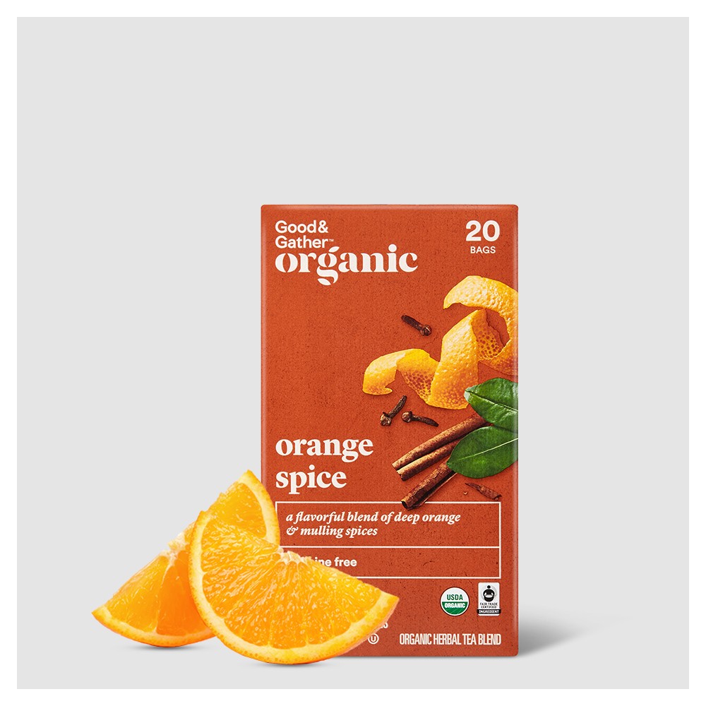 Organic Orange Spice Tea - 20ct - Good & Gather™, Organic Peach Honey Tea - 20ct - Good & Gather™, Organic Mint Tea - 20ct - Good & Gather™, Organic Green Tea - 20ct - Good & Gather™