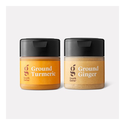 Ground Turmeric - 0.95oz - Good & Gather™, Ground Ginger - 0.7oz - Good & Gather™, Black Peppercorn Grinder - 1.58oz - Good & Gather™