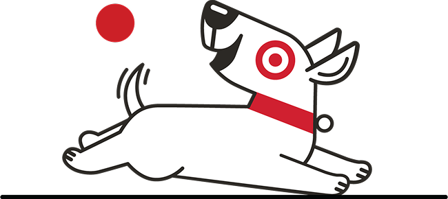 Bullseye running and playing with a red ball