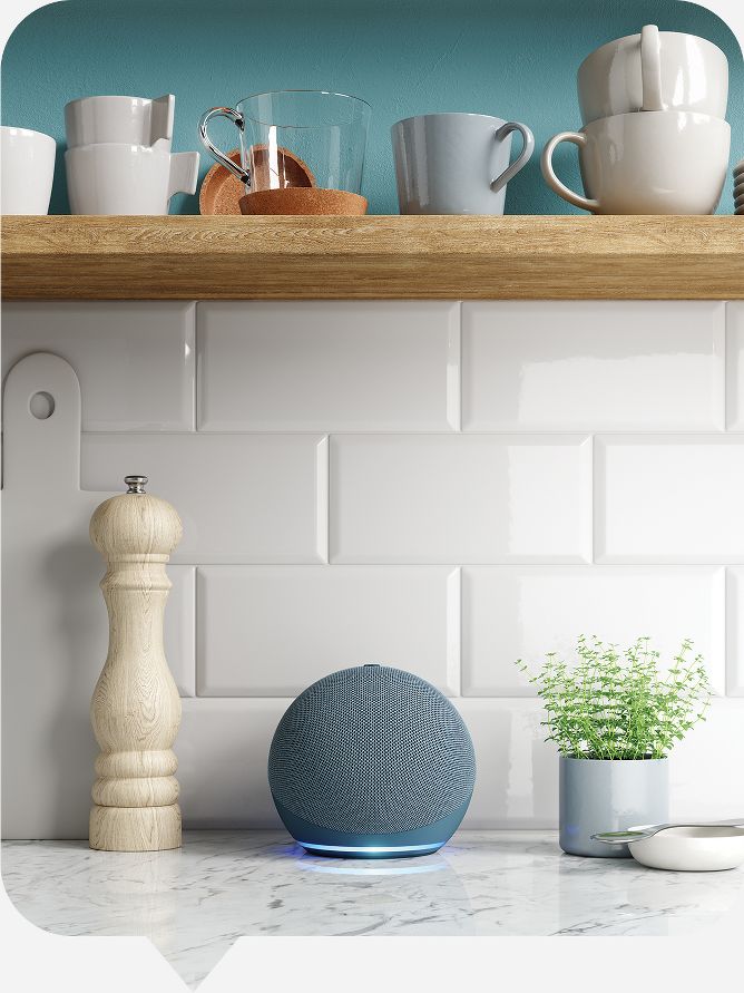 BIG Echo latest 4th Gen smart hub Alexa Blue Charcoal sandstone New  Seald