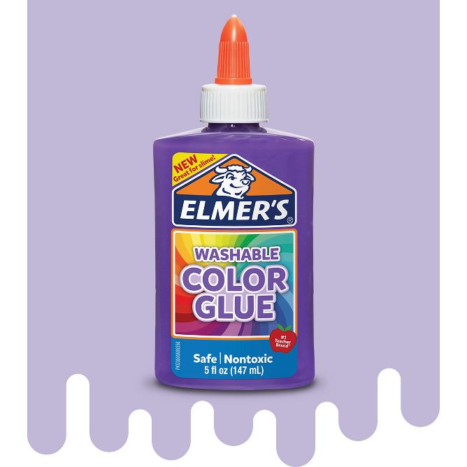 Elmer's Liquid Glitter Glue, Washable, Purple, 6 Ounces, 1 Count - Great  For Making Slime