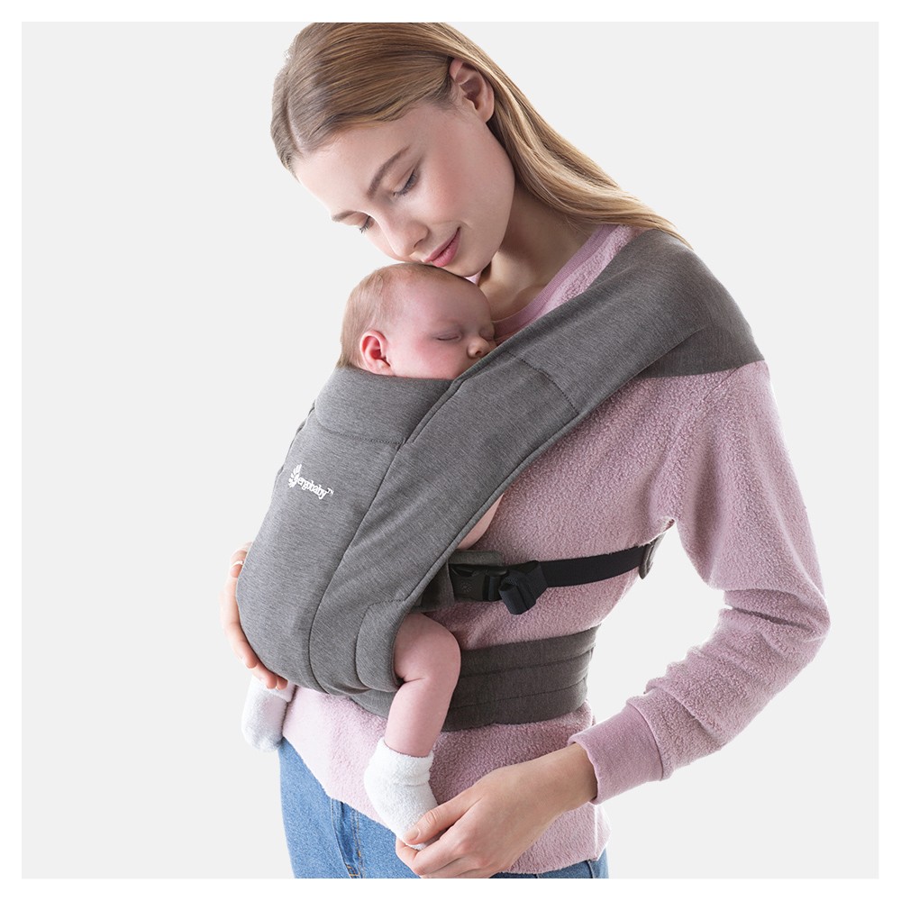 Ergobaby Embrace Cozy Knit Newborn Carrier for Babies - Heather Gray