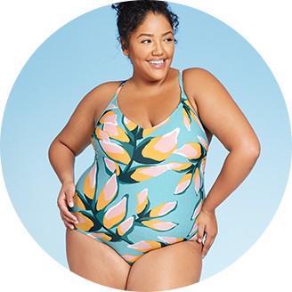 plus size swim target