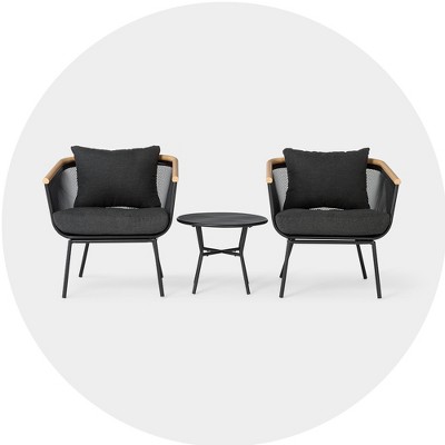 target black patio chairs