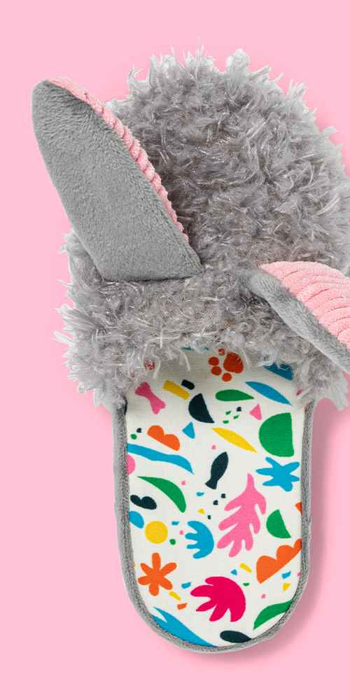 Furry Bunny Slipper Dog Toy - S - Boots & Barkley™
