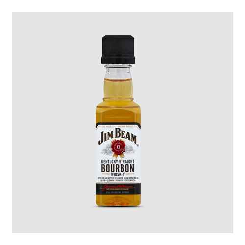 Jim Beam White Label Bourbon Whiskey - 50ml Plastic Bottle, Jim Beam Honey Bourbon Whiskey - 50ml Plastic Bottle, Jack Daniel's Tennessee Whiskey - 50ml Plastic Bottle