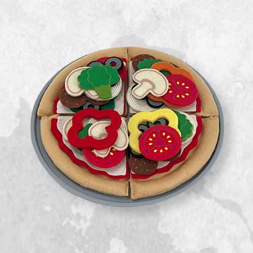 Melissa & Doug Felt Food Mix 'n Match Pizza Play Food Set (40pc)
