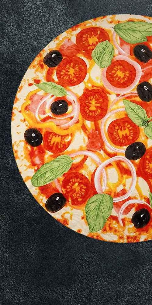 Zulay Kitchen Novelty Premium Soft Flannel Big Pizza Blanket (Loaded Pizza)