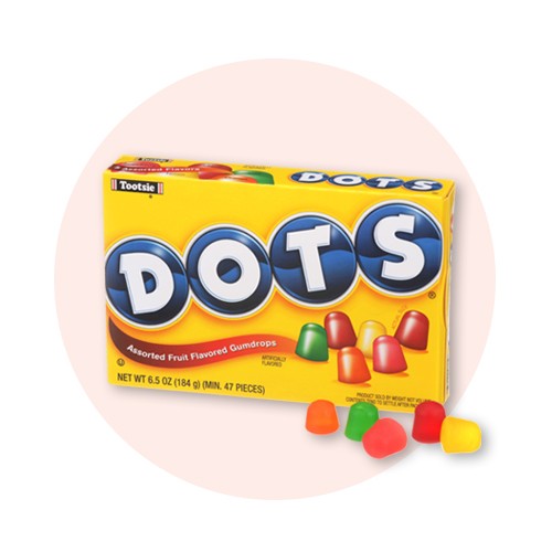 Dots Assorted Fruit Flavored Gumdrops - 6.5oz, Twizzlers Nibs Cherry Licorice Candy - 6oz