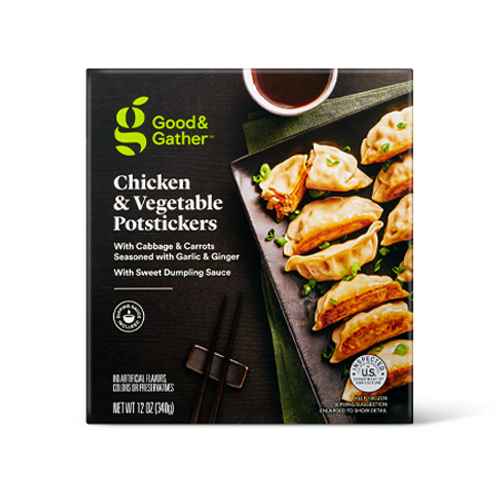Frozen Chicken and Vegetable Potstickers - 12oz - Good & Gather™, Frozen Petite Quiche Collection - 6.25oz/12ct - Good & Gather™