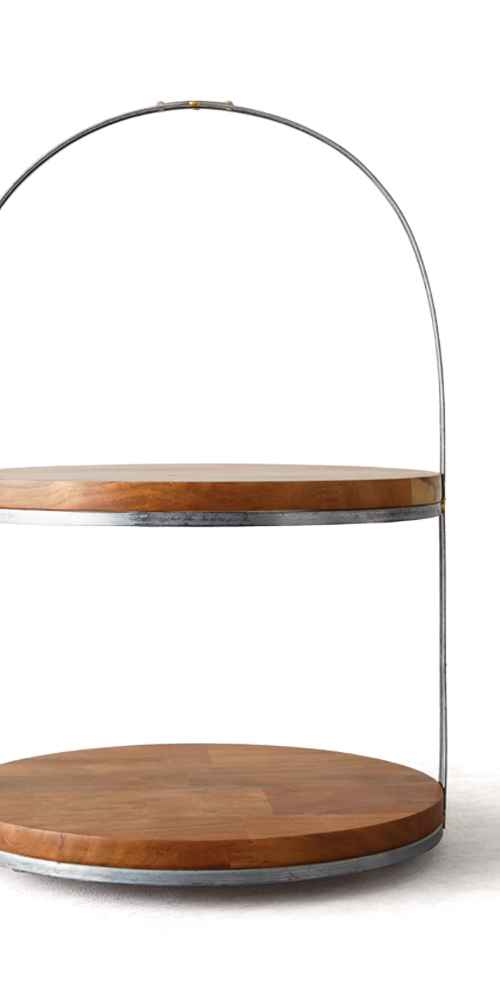 2-Tier Wood & Metal Cake Stand - Hearth & Hand™ with Magnolia