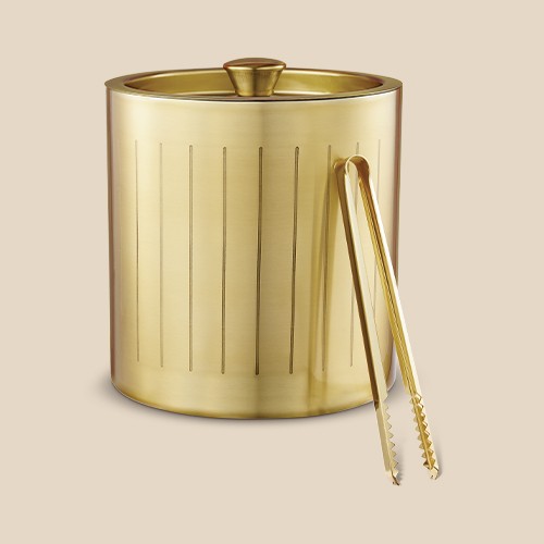 3L Stainless Steel Ice Bucket with Tongs Gold - Project 62™, Gold Barware Collection - Project 62™