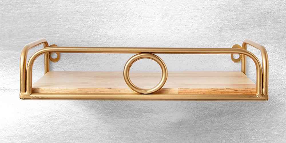 12" x 7" Decorative Wall Shelf Gold - Opalhouse™