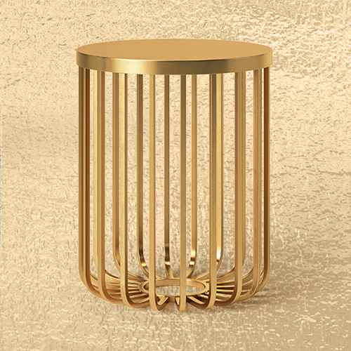 Kibara Cage Accent Table Brass - Opalhouse™