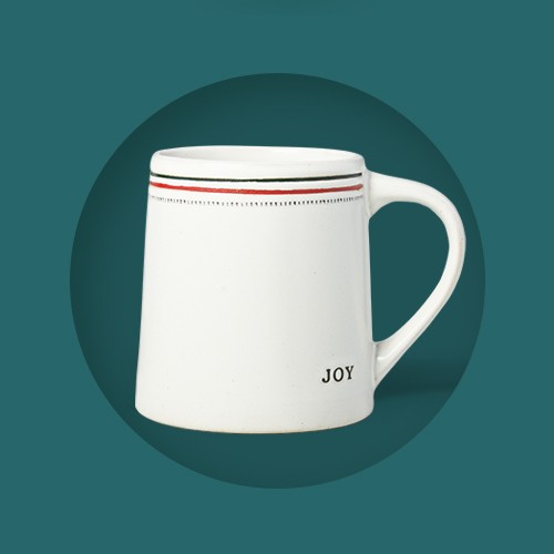 13oz Joy Holiday Stripes Stoneware Mug Red/Green - Hearth & Hand™ with Magnolia