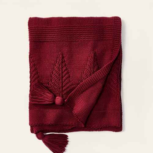 Knitted Tree Christmas Throw Blanket Red - Threshold™ designed with Studio McGee