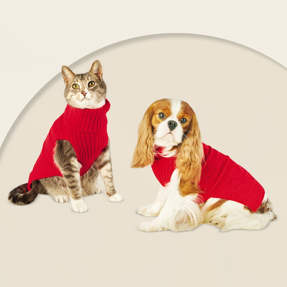 Holiday Dog and Cat Sweater - Red - XS - Wondershop™